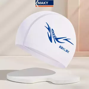 MAKY Nam Vải Nylon Mũ Bơi Bảo Vệ Tai Tóc Dài Thể Thao Bơi Mũ Bơi Cho Nam Nữ Người Lớn VN