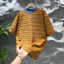 Áo thun nam ngắn tay cổ tròn VN, phong cách cổ điển, vải chất lượng cao, họa tiết sọc Jacquard kiểu Mỹ, thích hợp cho trang phục hợp thời trang mùa hè, giúp sửa đổi hình dạng cơ thể của bạn.