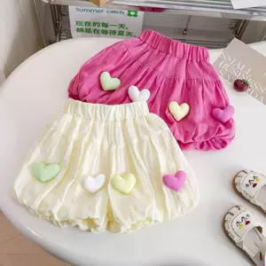 Bé gái (90-130) Quần Bud Dễ Thương Thời Trang Tình Yêu Quần Short Thường Ngày