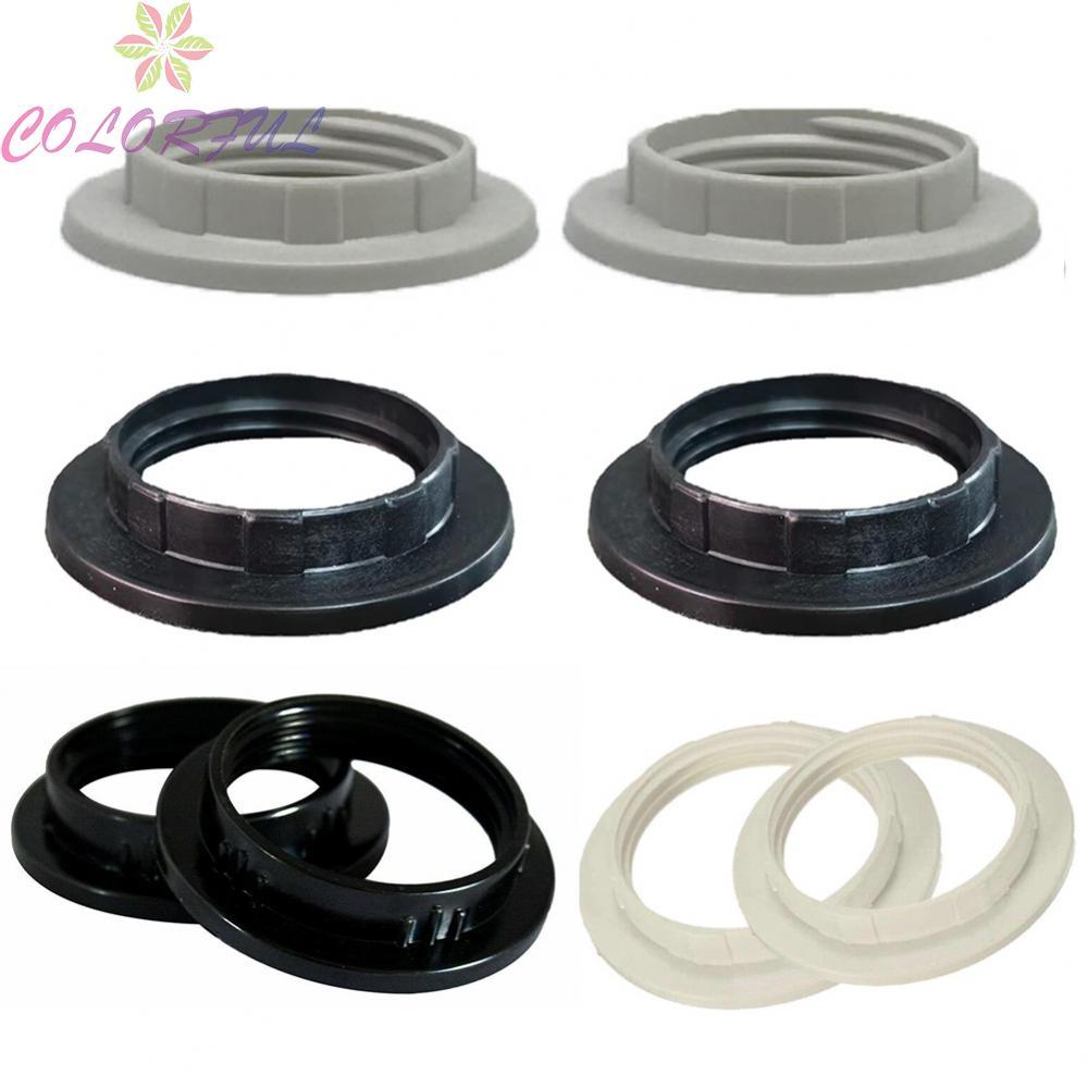 Versatile Lamp Holder Adapter E14/E27 Collar Ring for Black or White Lamp Shades
