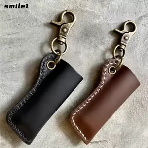 Vỏ bảo vệ da SMILE, Nhẹ da PU đơn giản, Thiết kế cao cấp có móc khóa Vỏ đèn di động cổ điển ngoài trời