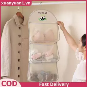 XUAN Quần Lót Túi Bảo Quản Treo Tường Túi Lưới Thoáng Khí Sos Túi Bảo Quản Tủ Quần Áo Tổ Chức Đồ Chơi Búp Bê Túi Bảo Quản VN