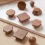 GCDHome Núm Gỗ Đa Năng Tay Cầm Tủ Bếp Tròn Tủ Tủ Quần Áo Ngăn Kéo Núm Cửa Hàng Tủ Bếp Kéo Tay Cầm Đồ Nội Thất HOT