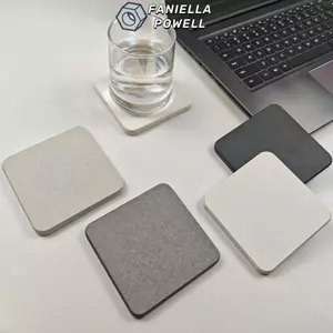 Thảm chịu nhiệt FANIELLAPOWELL, Đế lót ly Diatomite dày khô nhanh, Thảm trải bàn chống trượt chịu nhiệt chống ẩm Trang trí nội thất