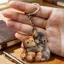 Móc khóa búp bê sang trọng Punch Monkey 10cm Đồ chơi Anime dễ thương cho mặt dây chuyền túi điện thoại [VN]