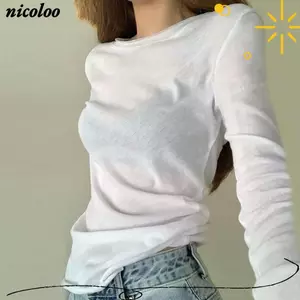 Áo thun NICOLOO, Áo dài tay thoáng khí, Áo bảo vệ chống nắng dáng rộng hợp thời trang dành cho nữ