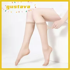 Tất Đầu Gối Nữ GUSTAVA, Tất Dài Độ Co Giãn Siêu Mỏng, Nylon Chất Lượng Cao Trong Suốt Mùa Hè Lụa Bé Gái