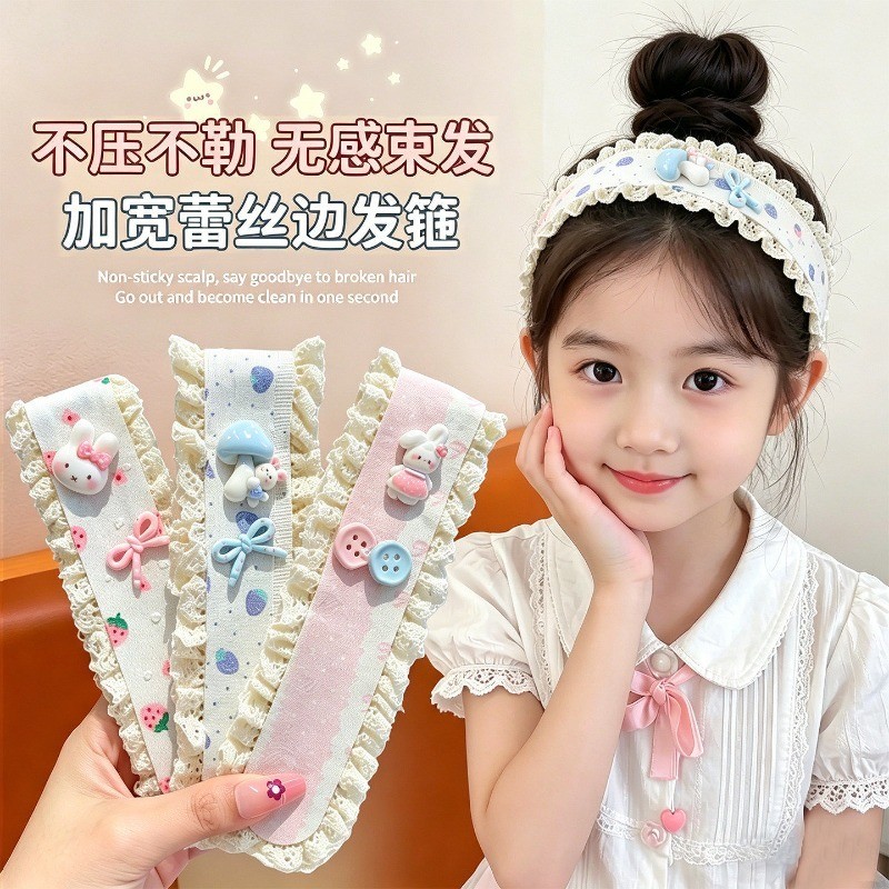 Băng Đô Miếng Dán Tóc Velcro Magic Dán Hoa Dễ Thương Thời Trang Hàn Quốc - Phụ Kiện Tóc