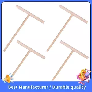 4 T Shape Crepe Maker Pancake Batter Gỗ Spread Stick, Dụng cụ Crepe gỗ, Máy rải Crepe để làm Crepes