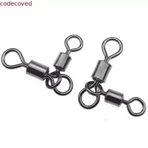MCODECOVED Câu Cá Xoay Cán Nước Mặn Trolling Nước Ngọt 3 Chiều Xoay Móc Kết Nối Dụ Xoay 360 Catfish 50 CÁI / 10 CÁI Đầu Nối Câu Cá