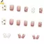 < YEI > 24 Chiếc Nơ Tình Yêu Pháp Bấm Móng Tay Thiết Kế Dễ Thương Và Đa Năng Móng Tay Giả Dành Cho Nữ Bé Gái Có Thể Tháo Rời Đeo Nghệ Thuật Mới