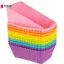 6 Khuôn Làm Bánh Silicon Hình Chữ Nhật Khuôn Bánh Mềm Muffin Cupcake Lót Nướng Cốc Khuôn Kẹo Khuôn Mẫu Máy Nướng Bánh Đĩa VN