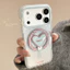 Ốp điện thoại IPhone 17 Pro max Giá đỡ từ tính Sọc tình yêu Phong cách Hàn Quốc 16 / 15 / 14 / 13 Pro Vỏ mềm chống sốc Vỏ bảo vệ toàn diện