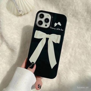 Ốp Điện Thoại Thời Trang Thắt Nơ Thắt Nơ Thời Trang Nữ Phong Cách Thích Hợp Cho iPhone 16promax 15promax 16 15 14 plus 14promax 11 12 13 promax xr xs 17promax Vỏ Bảo Vệ Chống Sốc