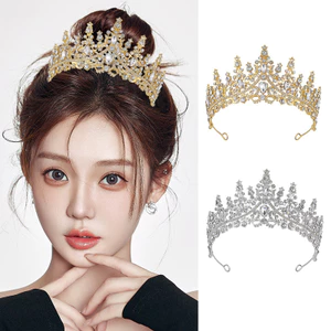 Mùa Hè Bán Chạy Mạ Điện Chất Liệu Hợp Kim Thời Trang Đơn Giản Công Chúa Hào Quang Sinh Nhật Vương Miện Cưới Cô Dâu Vương Miện
