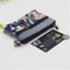 Phong Cách Vuông Lá Dài Hoa Cotton Ví Đựng Tiền Xu Bốn Lớp Dung Tích Lớn Túi Đựng Tiền Xu Nữ Vải Thời Trang Túi Nhỏ