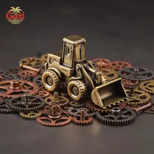 Tượng xe tăng bằng đồng thau Đồ trang trí kiến trúc Trang trí văn phòng tại nhà Vườn cổ tích Thu nhỏ Trang trí bể cá [VN]