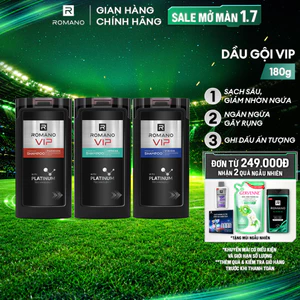 Dầu gội nam cao cấp Romano VIP mạnh mẽ bí ẩn Passion / Vision / Impress 180g