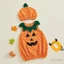 Trẻ mới biết đi Trang phục bí ngô Halloween Áo cổ tròn không tay có mũ Quần áo Cosplay