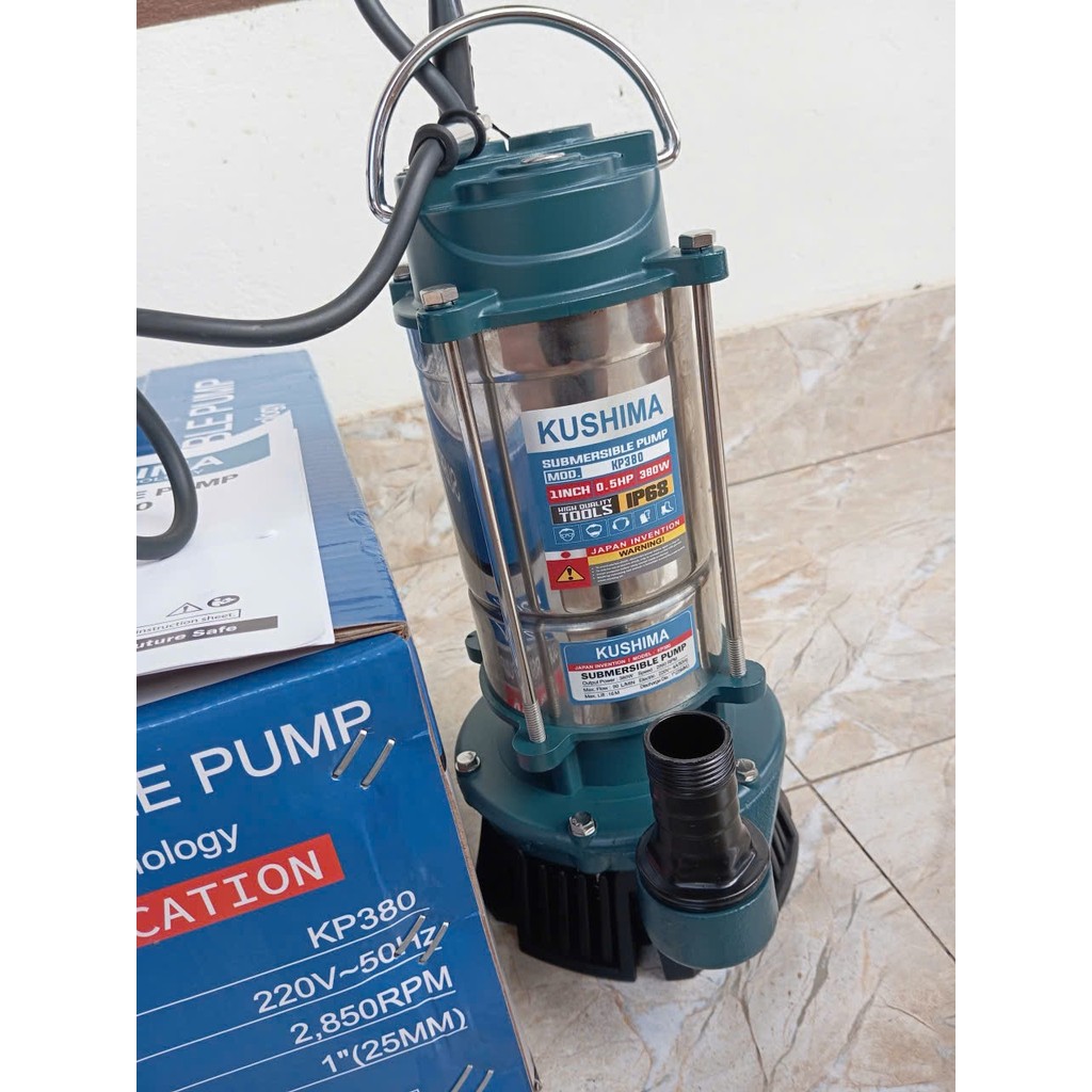 Máy Bơm Chìm- Bơm Tõm KUSHIMA KP380-380W-Máy Dùng Cho Gia Đình, Các Công Trình, Công Trường