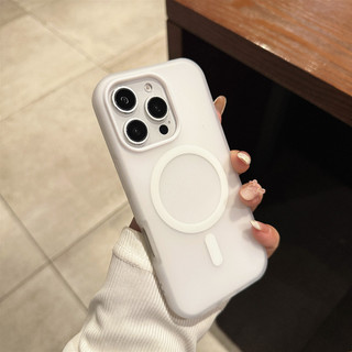 Từ Tính Màu Lớn Mỏng Qua Siêu Mỏng Chống Rơi Điện Thoại Mặt Sau Ống Thích Hợp Cho IPhone 11 12 13 14 15 PRO MAX 15 14 Plus