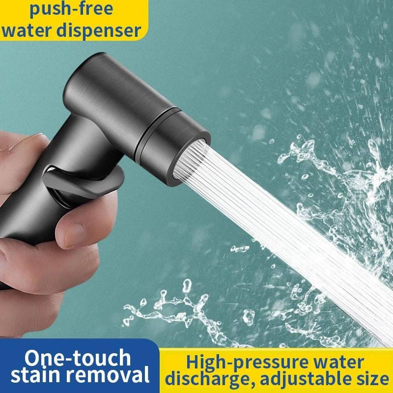 Bộ Bình Xịt Vệ Sinh Phòng Tắm, Lắp Đặt Không Cần Khoan, (bao gồm đầu phun + ống nối 3 mét + giá đế cố định)