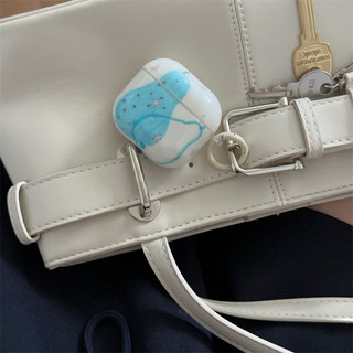 Quả lê vẽ tay màu xanh cho Airpod 1 / 2 3 Pro Pro2 pro3 Airpod4 ❈ ❈ ❈ ❈ ❈ ❈ ❈ ❈ ❈ ❈ AirPods Pro i3 i4 pro3 ❈ ❈ ❈