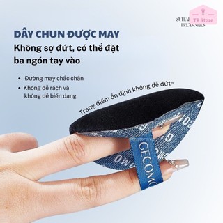 Bộ Mút Trang Điểm GECOMO Jeans: 1 Mút Cushion & 1 Mút Phấn Phủ Kèm Hộp Đựng Tiện Lợi