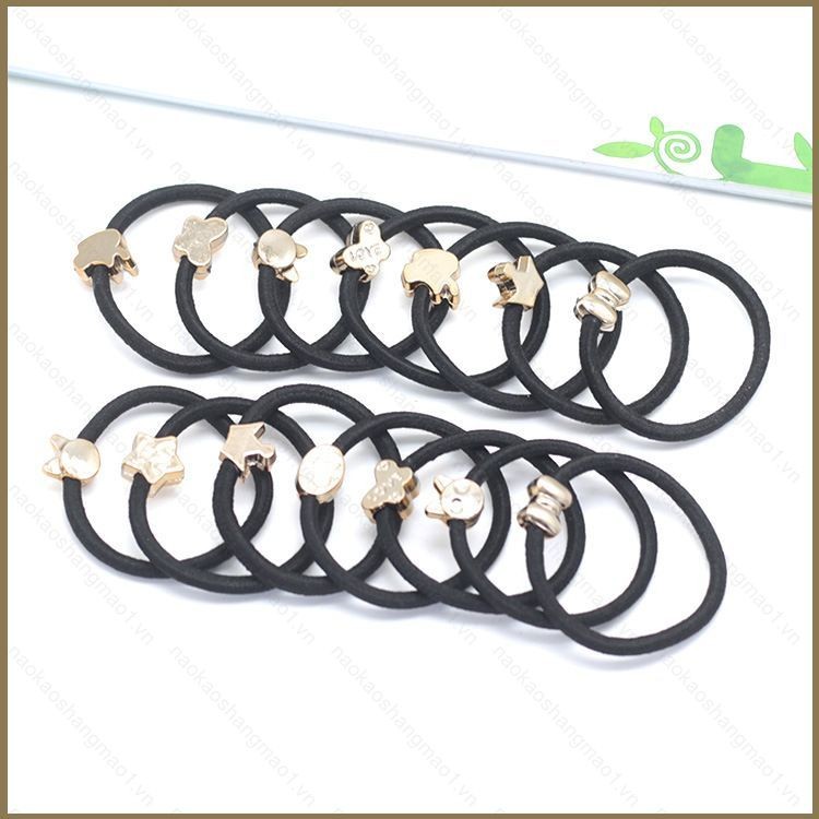 Dây buộc tóc mới từ Hàn Quốc - Cao su đen bền, đàn hồi tốt