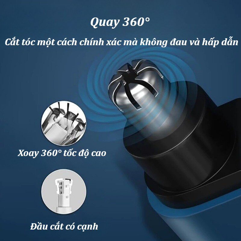 Máy cắt tỉa lông mày lông mũi điện mini,Cổng sạc USB-C,Vệ sinh dễ dàng an toàn