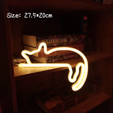 Led Cyberpunk Neon Mèo Lười Hình Đèn Phòng Ngủ Phòng Chơi Game Trang Trí Phòng Ngủ Đèn Ngủ Thanh Đảng Ktv Không Khí Đèn