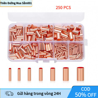 Set 250 Đầu Cos Đồng Chuyên Dụng Cho Điện Gia Dụng, Ô Tô, Dây 1-6mm, 7 Size Tiện Dụng