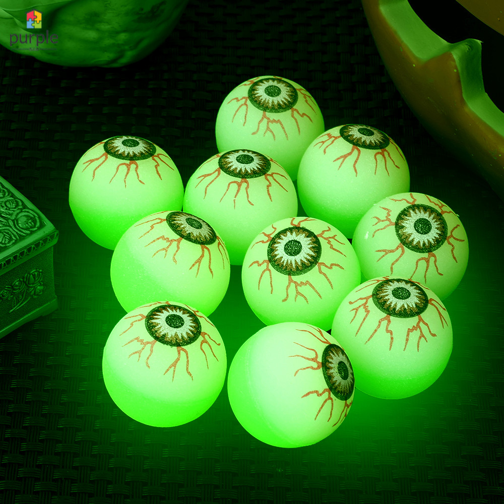 Bóng nhãn cầu dạ quang Halloween quyến rũ - Đồ chơi nảy sáng trong bóng tối rực rỡ - Món quà kỳ lạ cho ngôi nhà ma ám Thanh gia đình trẻ em Halloween