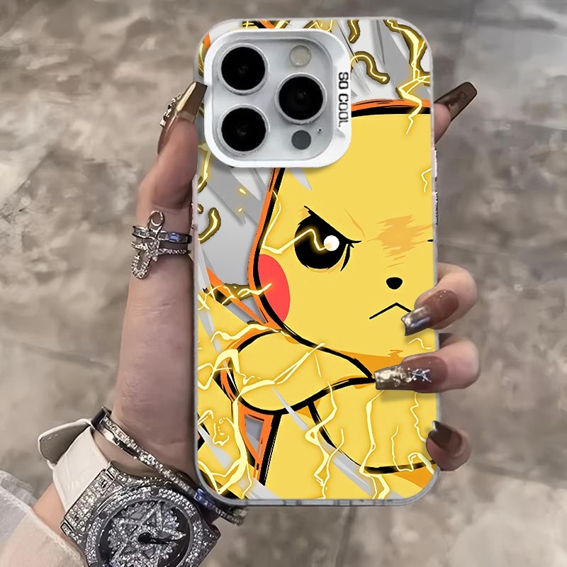 Ốp Lưng iPhone Hình Pikachu Giận Dữ Cá Tính - Tương Thích 16/15/14/13/12/11 Pro Max, XS Max, X
