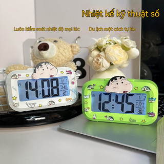 Đồng hồ báo thức Crayon Shin-Chan đa chức năng | Thức Tỉnh Âm Nhạc + Chức Năng Ngáy + Màn Hình Dạ Quang + Nhiệt Kế + Tiệc Sinh Viên Thế Giới Phải Có
