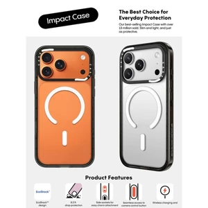 CASECASE X Black Edge Peach Haze Cotton Kẹo Bộ Sưu Tập Màu Sắc Trong Suốt Cứng Từ Hút Tác Động Dành Cho Apple IPhone 12 13 14 15 16 17 Pro Max Plus Có Hộp