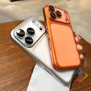Ốp điện thoại họa tiết mờ màu cam vũ trụ cho IPhone 17 Pro Max 17 Pro 17Air 15 Pro Max 16 Pro Max Vỏ trong suốt Vỏ chống sốc