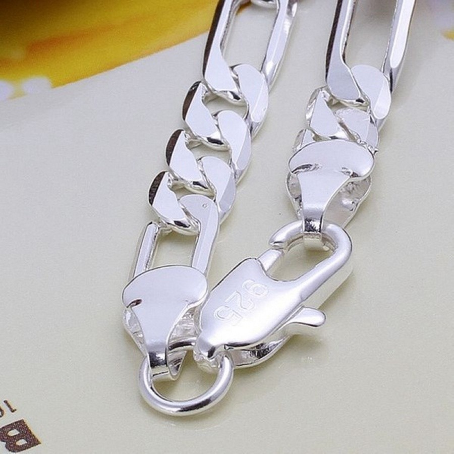 Vòng tay bạc 925 dây xích 6 mm đẹp, chắc chắn - Trang sức thời trang cho nam và nữ