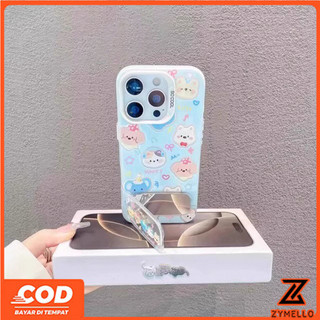 Thích hợp cho OPPO Reno 15F Reno 14F Reno 14 PRO Reno 13F Reno12 F Reno11 F Reno 10 Reno 8T Reno 8Z Reno 7Z Reno8 Tư Duy Dễ Thương Gấu Dâu Gương Đứng IMD Chống Sốc TPU Ph