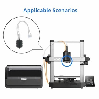 JKDESIGN Hotend, Vòi phun in nhanh bằng thép cứng, Mới được nâng cấp 0,2mm 0,4mm 0,6mm 0,8mm Lắp ráp đầu máy in tích hợp cho Combo Anycubic Kobra 3 Max