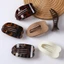 Kẹp Tóc AFTEROF, Vuốt Tóc Acrylic Hình Bầu Dục, Phong Cách Hàn Quốc Da Báo Matte Barrettes Nữ