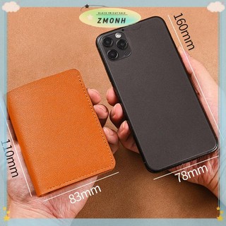 ZMONH Da Màu Trơn Ví Nhỏ Dành Cho Nữ Ngắn Đơn Giản Ví Nữ Có Nút Siêu Mỏng Túi Đựng Thẻ Tín Dụng Ví Đựng Tiền Xu