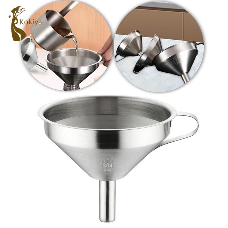 Phễu Inox 304 Có Dụng Cụ Lọc Phụ Kiện Nhà Bếp Cấp Thực Phẩm Có Tay Cầm Để Chuyển Bột Dầu