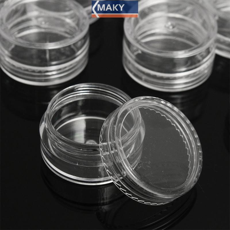 Onetimingcool 50pc Lọ kem trong suốt Chai mỹ phẩm Hộp đựng nồi trong suốt cho móng tay VN