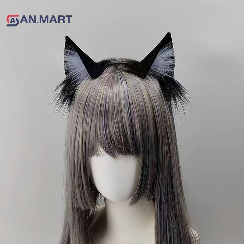 Bigdealssuper Hoạt Hình Sang Trọng Tai Dành Cho Nữ Cô Gái Cosplay Tóc Ngộ nghĩnh Dễ Thương Gothic Tóc Vòng Sáng Tạo Phụ Kiện Tóc Quà Tặng Siêu