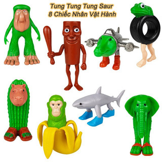 【BabyJoy】Bombardino Crocodilo Nhân Vật Hành Động Cho Trẻ Em,Tung Tung Tung Saur 8 Chiếc Nhân Vật Hành Động
