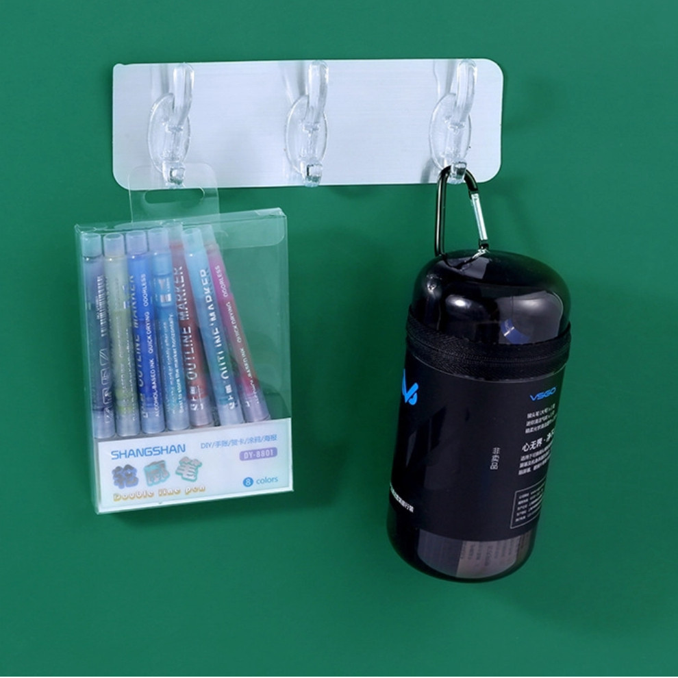 Bộ móc dính cho mũ và quần áo, chất liệu Acrylic, lý tưởng để treo theo hàng