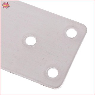 N & X 10 Cái Thẳng Bốn Lỗ Thép Không Gỉ Cố Định Góc Chân Đế Nội Thất Góc Phải Chốt Kệ Gỗ.