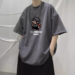 100% Cotton Rời Size Lớn 1-150kg Áo Thun Hợp Thời Trang Tay Ngắn Nam Thanh Niên Đơn Giản Phù Hợp Với Áo Thun 10.8