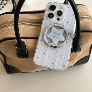 Vỏ cứng Tương thích với iPhone 13 14 14Pro 14ProMax 15 15Pro 15ProMax 16 16Pro 16ProMax 17 17Pro 17ProMax Vỏ nam châm họa tiết ngôi sao lưới